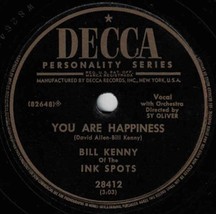 Bill Kenny of The Ink Spots 78 You Are Happiness / Moonlight Mystery SH2G - £5.53 GBP