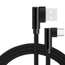 90 Degree Elbow Type C Cable for Huawei P40 P30 Pro Fast Charging Wire for Xiaom - $7.31