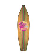 Beach Vibes Novelty Mini Metal Surfboard Sign - £13.54 GBP