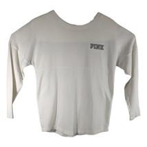 PINK Lovepink Crewneck Pullover Sweatshirt White Size XS - $15.84