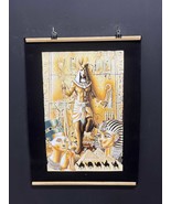 Stunning Hand-Painted Black Velvet Artwork ,Pyramid With Desert Scene Ol... - $1,825.93 MXN