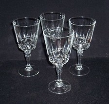 4 Chantelle Or Lady Victoria Crystal D´Arques 10 Oz WINE/WATER Bar Glasses~7 5/8 - $17.82