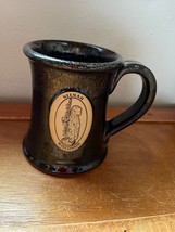 Sunset Hill Stoneware Large Black Drip Glazed Neenah Wisconsin Pottery Coffee Mu - £11.90 GBP