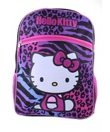 Hello Kitty Animal Print School Backpack Leopard Zebra Purple Blue Pink ... - £27.21 GBP