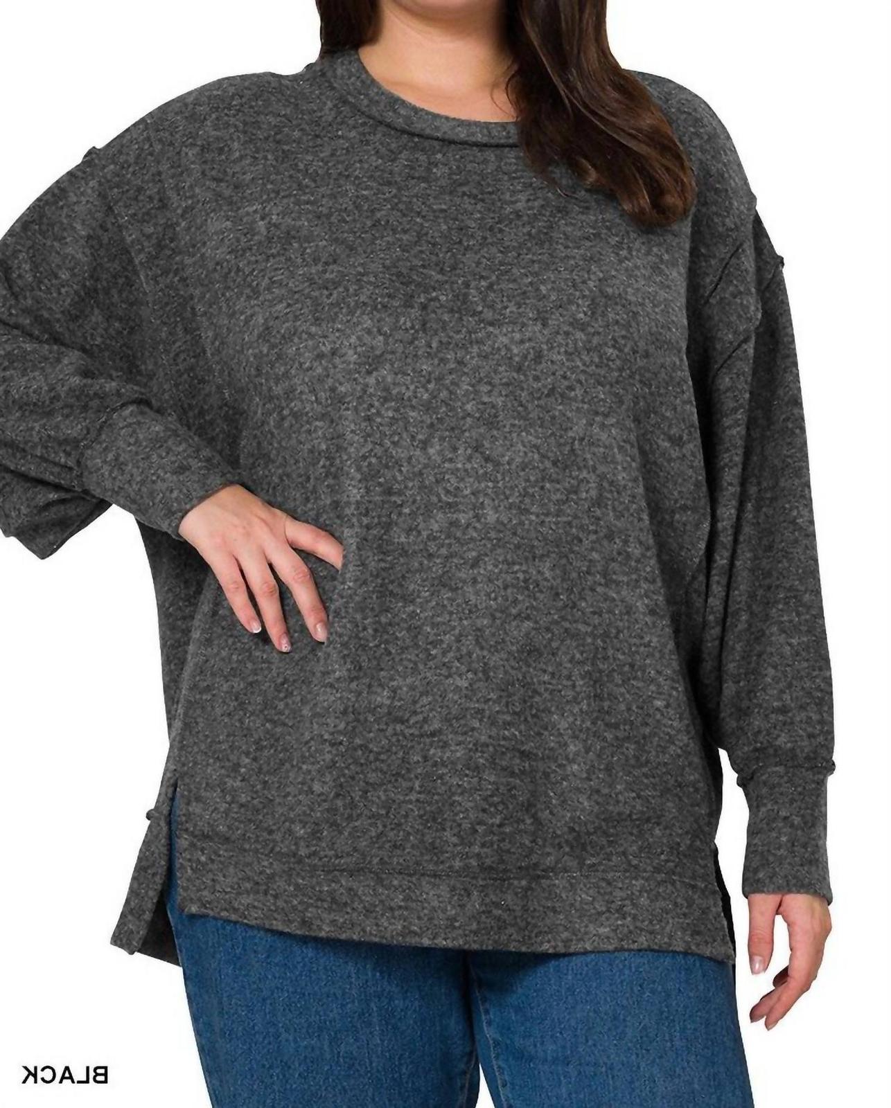 Zenana Ella Hacci Oversized Sweater Size 1X/2X - $41.58