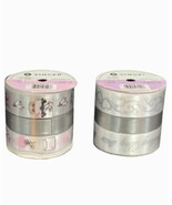 Singer Wedding Day Ribbons Set of 3, White, Gray Polyester Lot of 2 - $243.66 MXN
