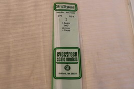 HO Scale Evergreen, 4 Pieces I-Beam .080&quot;  Styrene #272 - £9.38 GBP