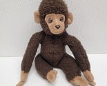 Vintage 1980 Gund Plush Monkey Brown Tan 10&quot; Ape Gorilla - Read - $24.65