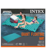 Intex 56841EP Inflatable Giant Floating Mat Platform Pad, Vinyl, Teal (OPEN BOX) - $44.54