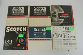 Scotch &amp; Concertape Sound Audio Recording Tape Lot of 6 Reels Approx. 550m Used - £23.01 GBP