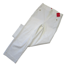 NWT SPANX 20312Q Stretch Twill Cropped Wide Leg in Bright White Pants L Petite - £74.39 GBP