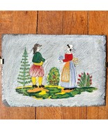 Vintage French Hand-Painted Folk Art Roof Slate with Vibrant Colors Rustic  - €55,15 EUR Vintage French Hand-Painted Folk Art Roof Slate with Vibrant Colors Rustic  - €55,15 EUR