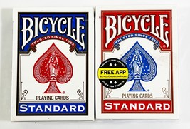 Bicycle Standard Face Playing Cards, 2 pieces, Red and Blue - £6.57 GBP