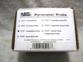 Auto Meter Pyrometer Probe #5247 Competition Series-NASCAR-Racing-Dirt Track-RV - $149.95