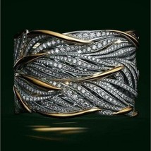Multi Layer Winding Zircon Rings For Men Women Luxury Wedding Band Gold Silver C - £7.56 GBP