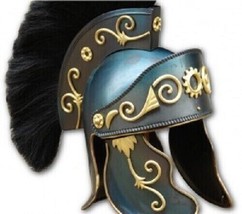 King Arthur Roman Helmet With Black Plume Best Gift - £90.21 GBP