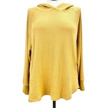 Workshop Republic Clothing Thermal Hoodie Women&#39;s 2X Mustard Long Sleeve... - £35.62 GBP