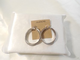 Alfani !-3/4&quot;&quot;Silver Tone Double Hoopl Earrings A770 $32 - $9.67