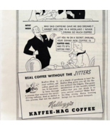 1937 Kellogg&#39;s Kaffee Hag Coffee Advertisement Antique Rare Caffeine E90E1 - $460.99 MXN