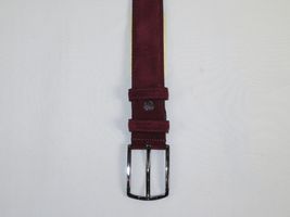 Mens Burgundy Genuine Suede Soft Leather Belt PIERO ROSSI Turkey # Burgundy-C image 2
