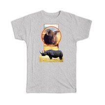 Black Rhino  : Gift T-Shirt Wild Animals Wildlife Fauna Safari Endangered Specie - £14.50 GBP+