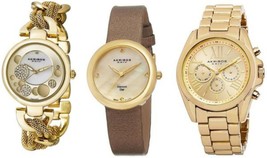 New Akribos Xxiv AK738YG Women&#39;s Yellow Gold 3 Watch Set AK687YG AK643YG AK693YG - £59.31 GBP