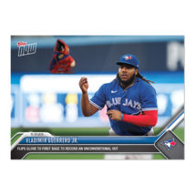 2023 Topps Now #372 Vladimir Guerrero Jr Flips Glove To First! Toronto Blue Jays - £4.74 GBP