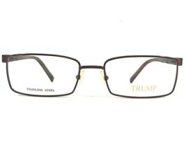 Donald Trump Eyeglasses Frames DT 32-1 Brown Rectangular Full Wire Rim 55-18-140 - £24.06 GBP