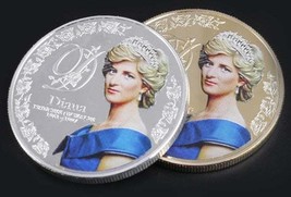 Princess Diana Princess of Wales Commemorative &#39;Gold &amp; Silver&#39; Plated Coins (2 p - £19.94 GBP