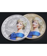 Princess Diana Princess of Wales Commemorative &#39;Gold &amp; Silver&#39; Plated Co... - $34.23 CAD