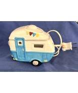 Ceramic RV Travel Trailer Night Light 4.5&quot; Length 4&quot; Tall Unmarked - $411.36 MXN