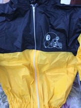 Pittsburgh Steelers Team NFL Football Jacket Rain Coat With Hood Adult S... - £13.29 GBP