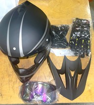 Youth Adult Anti-Collision Dirt Bike Helmet Trend Skull ATV DOT Approved BMX XL - £35.03 GBP