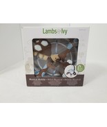 Lambs &amp; Ivy Jake Musical Mobile Blue Brown Tan Elephant Giraffe Turtle N... - $1,330.29 MXN