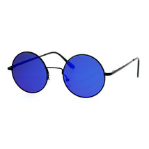 Circulares Marco Gafas Sol Unisex Fino Metal Primavera Bisagra Lente Plana - £7.68 GBP