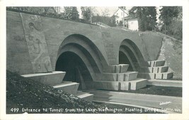 Seattle Wa Entrance To Tunnel Lake Washington Bridge Real Photo Postcard c1950s - £6.69 GBP