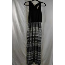 Derek Heart Summer Sleeveless Tank Long Maxi Dress Floral Black/White Si... - $363.21 MXN