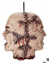 Spirit Halloween 11&quot; Life Size Stitched Faces Hanging Foam Head Prop sold out !! - £35.83 GBP