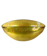 Yalos Casa Murano Art Glass Bowl Gold Yellow Irridescent Lustre 12” Ital... - £85.08 GBP