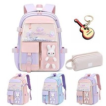 Cute Bunny Backpack, Kawaii Bunny Backpacks Girls, School Large Capacity(Purple) - £54.62 GBP