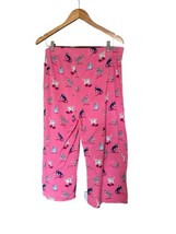 Munki Munki Womens Pink Cat Kitten Pajama Bottoms Fish Bowl Snorkling Cropped XL - £12.69 GBP