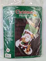 Bucilla Gallery of Stitches Felt Stocking A Salute to Christmas Sealed - £13.42 GBP