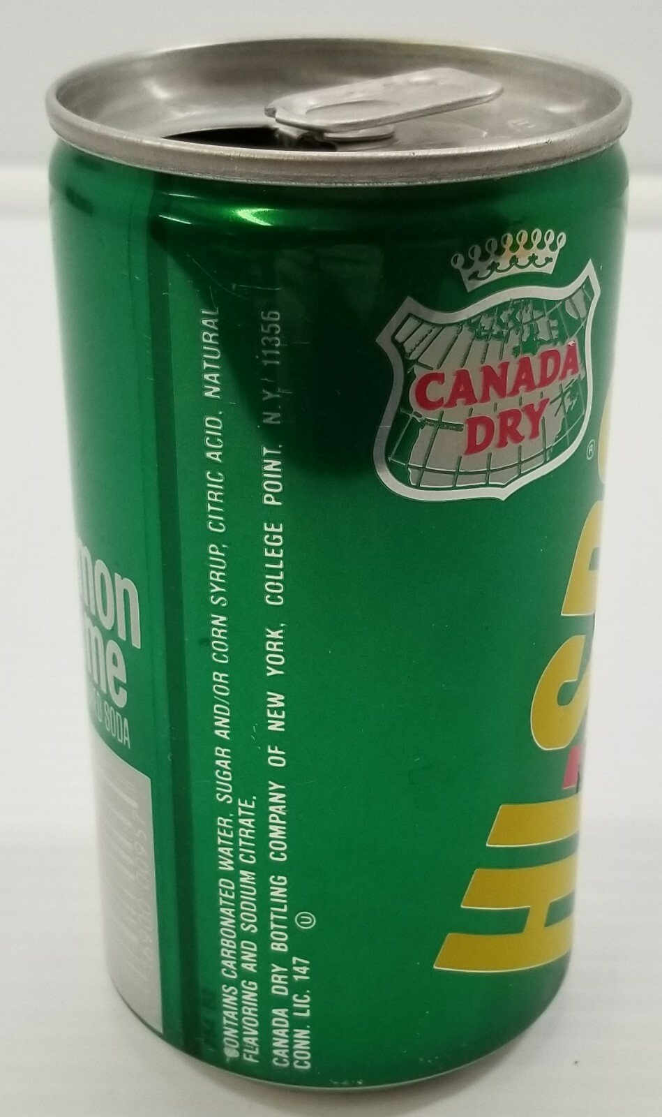 C) Vintage Canada Dry Hi-Spot Lemon 12oz Empty Soda Can College Point New York Item image 3