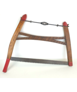Antique Trojan Wooden Handle Buck Bow Saw Beautiful Primitive Cabin Deco... - $247.49