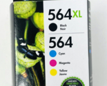 HP Printer Ink 564XL 546 Black Cyan Magenta Yellow Cartridge 1/2024 - £19.66 GBP