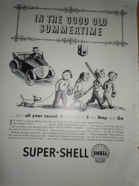 Super Shell Good Old Summertime Comic Print Magazine Ad 1937 - $9.99