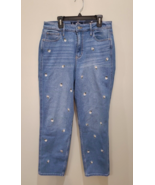 NEW Hollister WOMEN&#39;S Light Wash Ultra High Rise Floral Mom Jeans Size 9R - $342.12 MXN