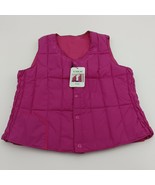 YJIKM Vests Women&#39;s Quilted Vest, Polyester, Pink, Size L, V-Neck Button... - $654.38 MXN