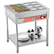 VEVOR 6-Pan Commercial Food Warmer, 6 x 1/3 Pans Electric Steam Table, 1... - €260,97 EUR