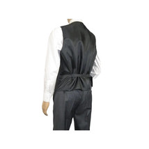 Men Suit BERLUSCONI Turkey 100% Italian Wool Super 180's Vested #Ber2 Charcoal image 8